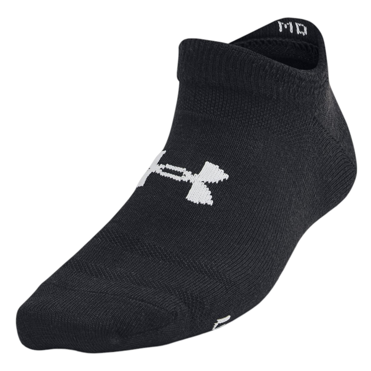 Under Armour Ua Essential No Show Sock - Youth (6 pack) Black / Black / Halo Gray
