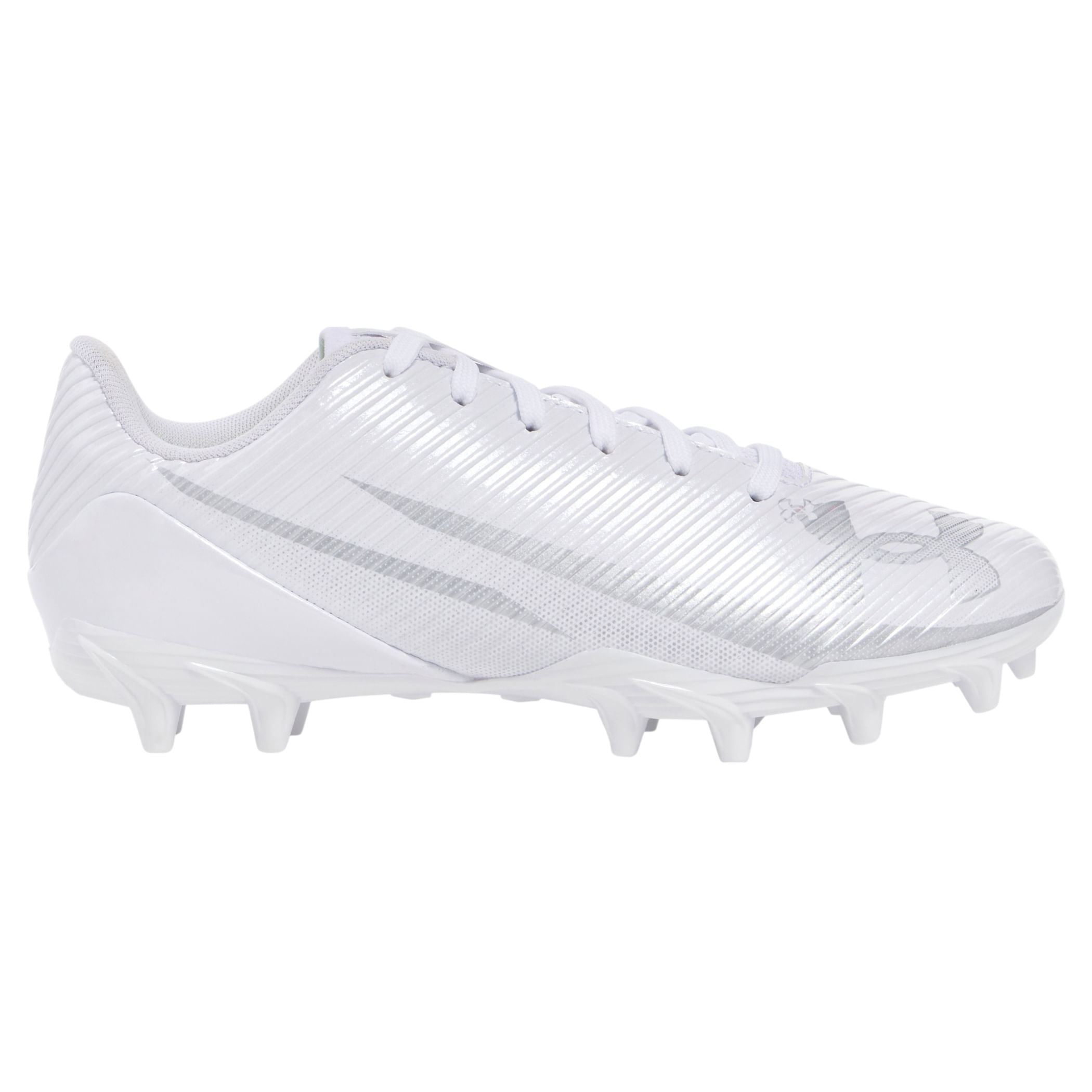 Under Armour Blur Select Jr Football Cleat - Boys' White / Metallic Silver / Metallic Silver