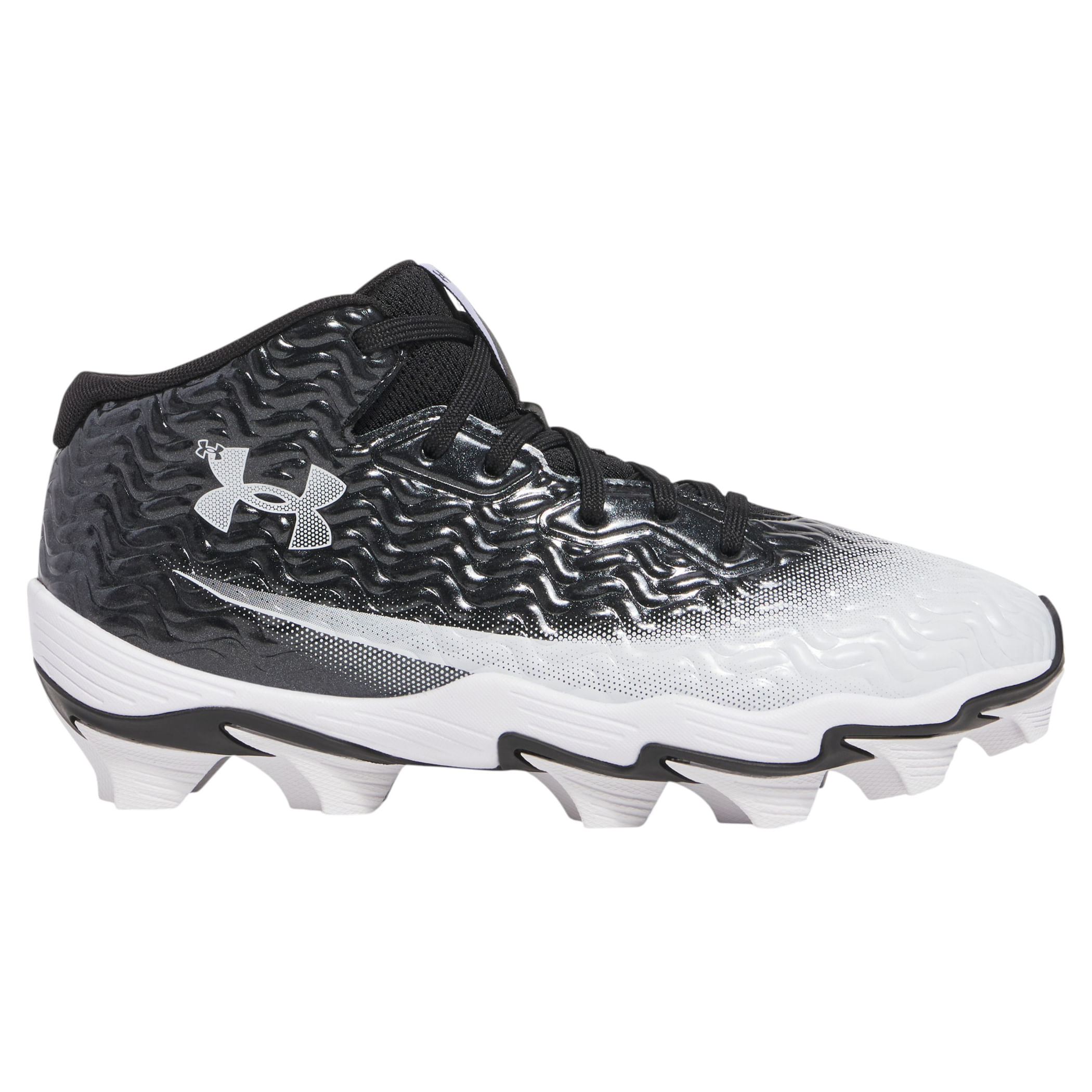 Under Armour Spotlight Hammer Jr Football Cleat - Boys' Black / White / White