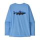 Patagonia Long-Sleeved Capilene Cool Daily Graphic Shirt - Women's Fitz Roy Trout / Abundant Blue X-Dye