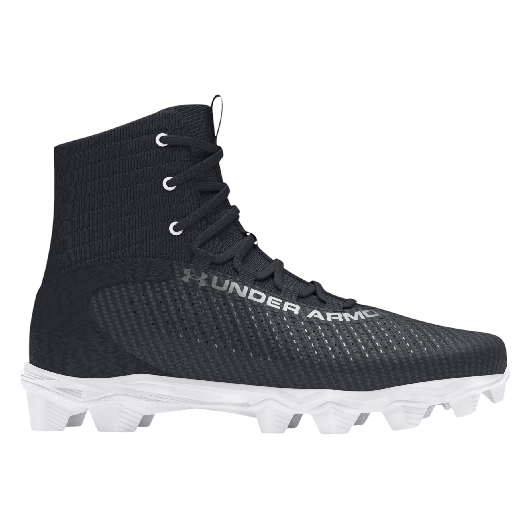 Under Armour Highlight 2 RM Jr Football Cleat - Boys' Black / White / Metallic Gun Metal