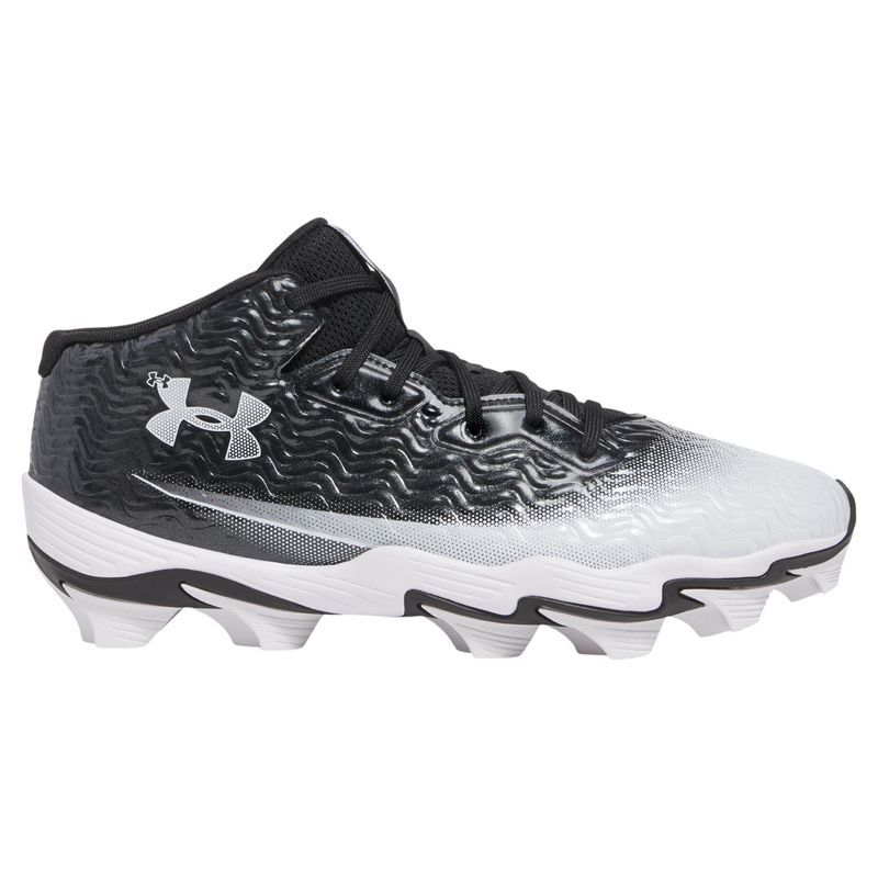 Under Armour UA Spotlight Hammer Football Cleats - Men's Black / White / White