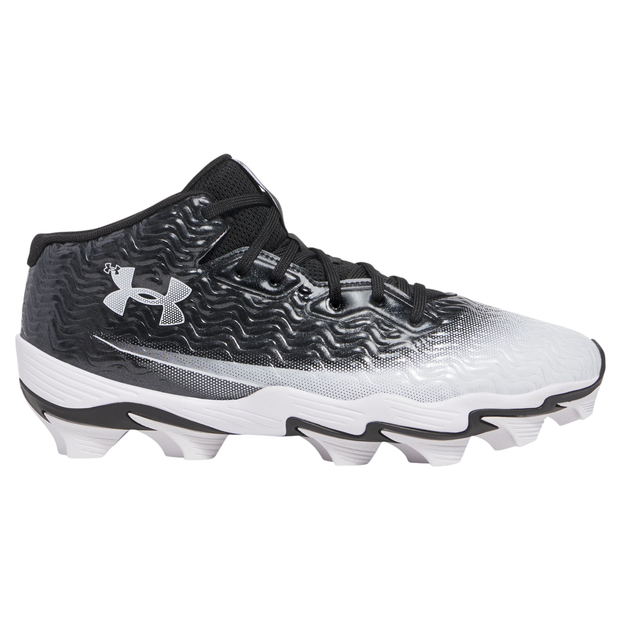 Under Armour UA Spotlight Hammer Football Cleats - Men's Black / White / White