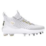 Under Armour UA Harper 9 Pro ST Baseball Cleats - Men's White / White / Metallic Gold