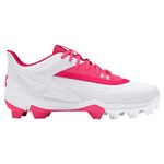 Under Armour Leadoff Low RM 3.0 Jr Baseball Cleat - Boys' Cerise / White / Cerise