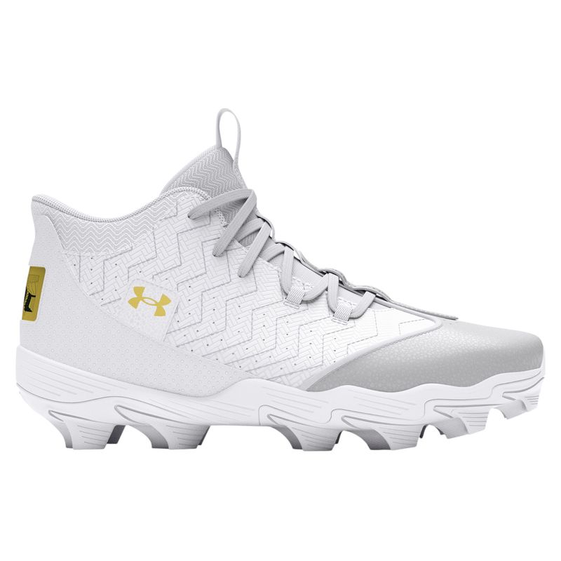 Under Armour UA Harper 9 RM Baseball Cleats - Men's White / White / Metallic Gold
