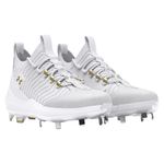 Under Armour UA Harper 9 Pro ST Baseball Cleats - Men's White / White / Metallic Gold