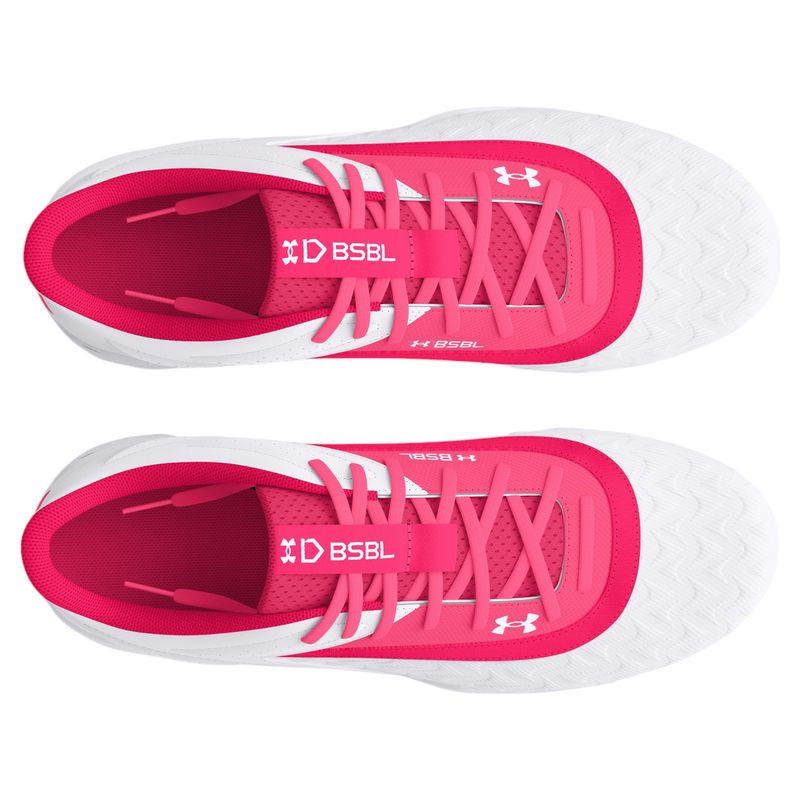 Under Armour Leadoff Low RM 3.0 Jr Baseball Cleat - Boys' Cerise / White / Cerise