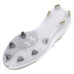 Under Armour UA Harper 9 Pro ST Baseball Cleats - Men's White / White / Metallic Gold
