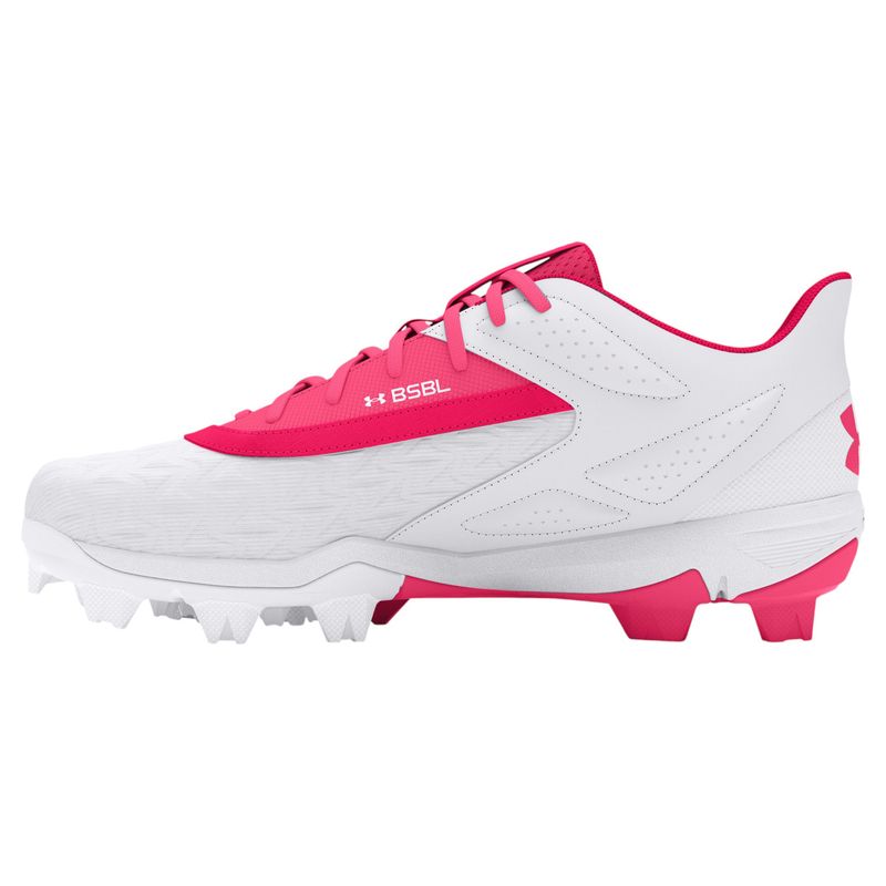 Under Armour Leadoff Low RM 3.0 Jr Baseball Cleat - Boys' Cerise / White / Cerise