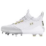Under Armour UA Harper 9 Pro ST Baseball Cleats - Men's White / White / Metallic Gold