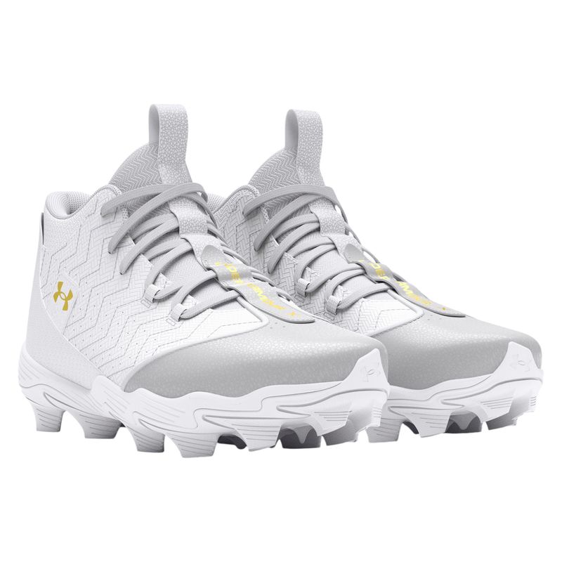 Under Armour UA Harper 9 RM Baseball Cleats - Men's White / White / Metallic Gold