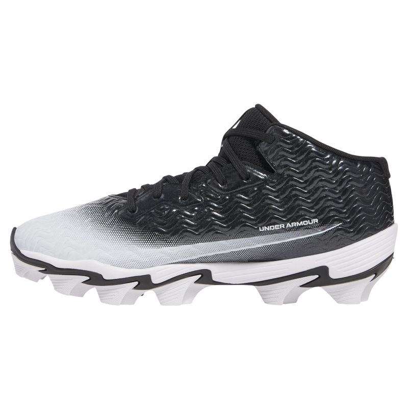 Under Armour UA Spotlight Hammer Football Cleats - Men's Black / White / White