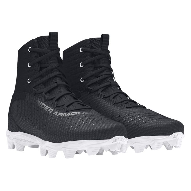 Under Armour Highlight 2 RM Jr Football Cleat - Boys' Black / White / Metallic Gun Metal