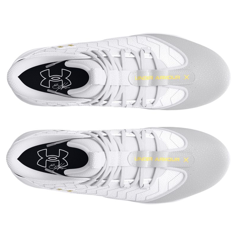 Under Armour UA Harper 9 RM Baseball Cleats - Men's White / White / Metallic Gold