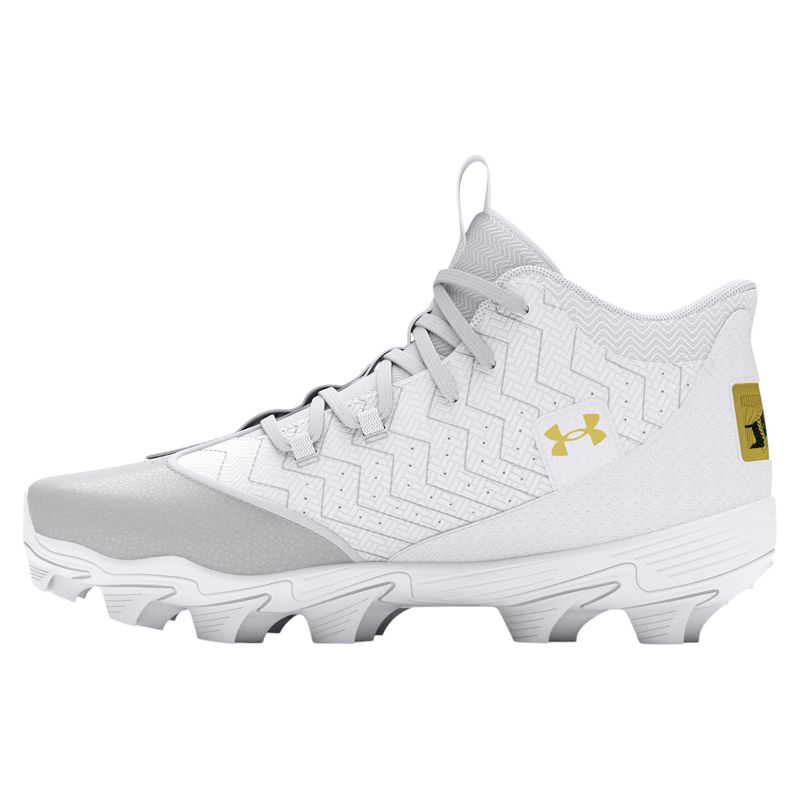 Under Armour UA Harper 9 RM Baseball Cleats - Men's White / White / Metallic Gold