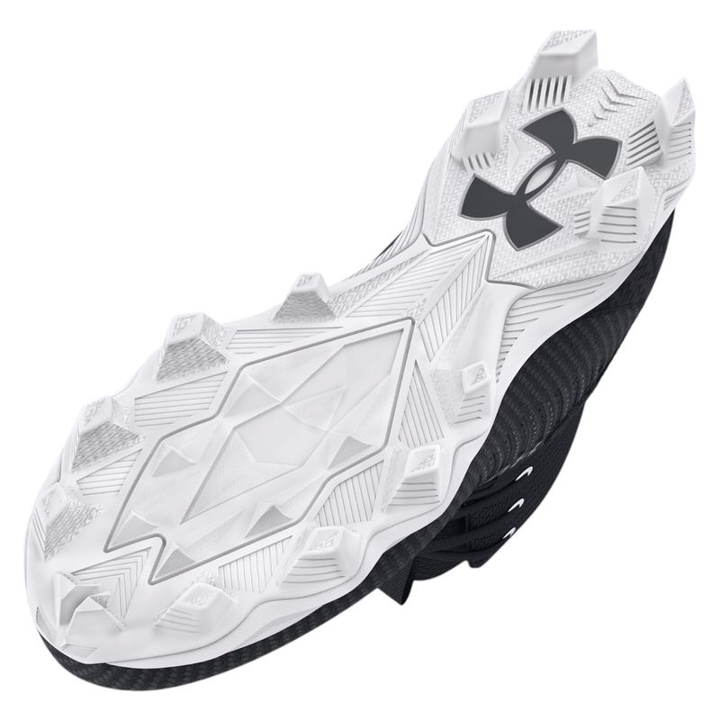Under Armour Highlight 2 RM Jr Football Cleat - Boys' Black / White / Metallic Gun Metal