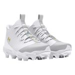 Under Armour Harper 9 RM Jr Baseball Cleat - Boys' White / White / Metallic Gold