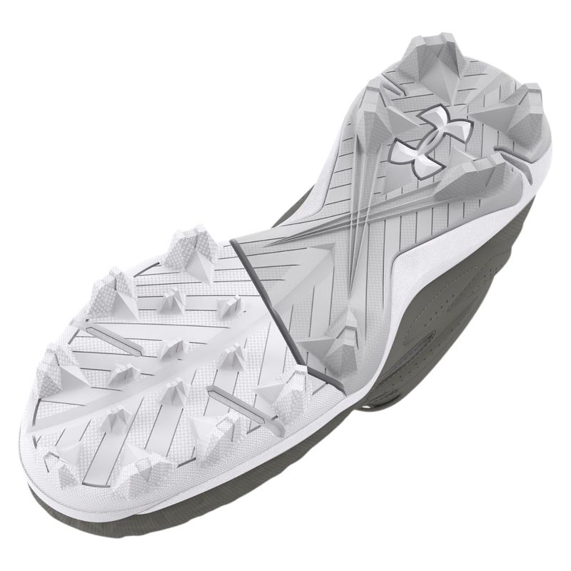 Under Armour Leadoff Mid RM 3.0 Jr Baseball Cleat - Boys' Baseball Gray / Baseball Gray / White