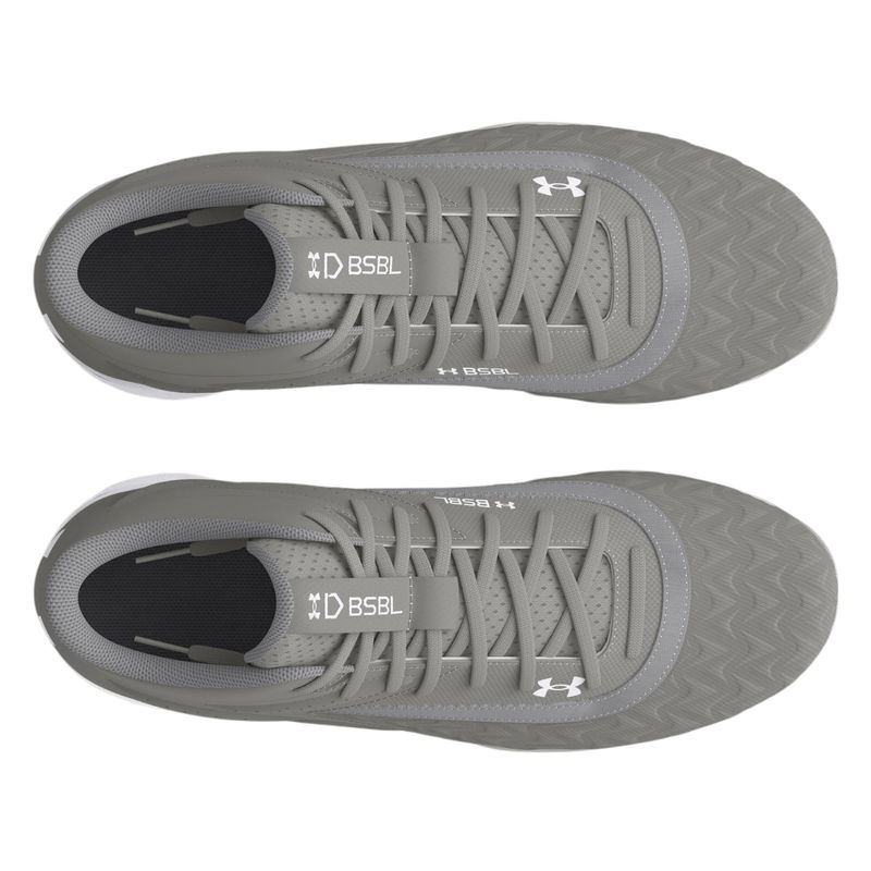 Under Armour Leadoff Mid RM 3.0 Jr Baseball Cleat - Boys' Baseball Gray / Baseball Gray / White