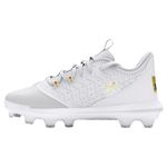 Under Armour Harper 9 TPU Jr Baseball Cleat - Boys' White / White / Metallic Gold
