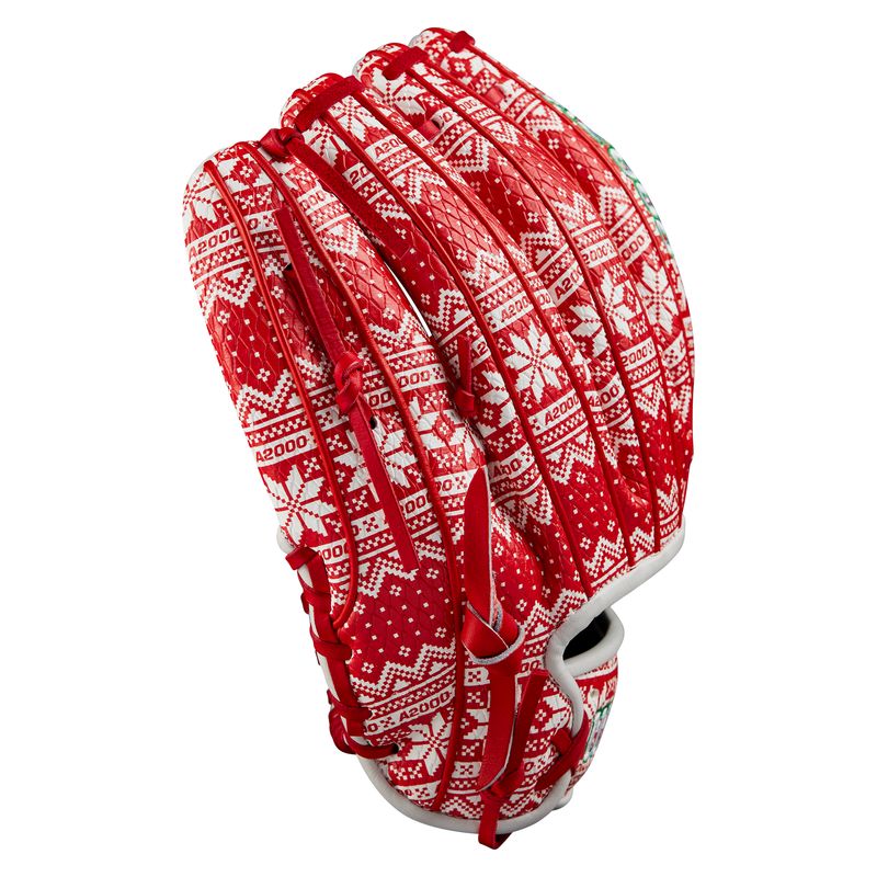 Wilson-A2000-GOTM-1975SS-11.5--Infield-Glove-December-2024-Red---White-Holiday-Sweater