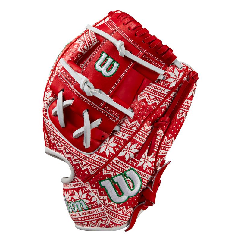 Wilson-A2000-GOTM-1975SS-11.5--Infield-Glove-December-2024-Red---White-Holiday-Sweater