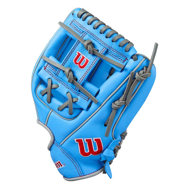 Wilson A500 11" Utility Baseball Glove - Youth Cool Blue / Grey / Red