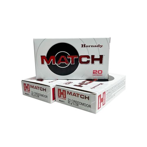 Hornady Match 22 Creedmoor 80 Grain ELD-M Ammunition 20 Rounds