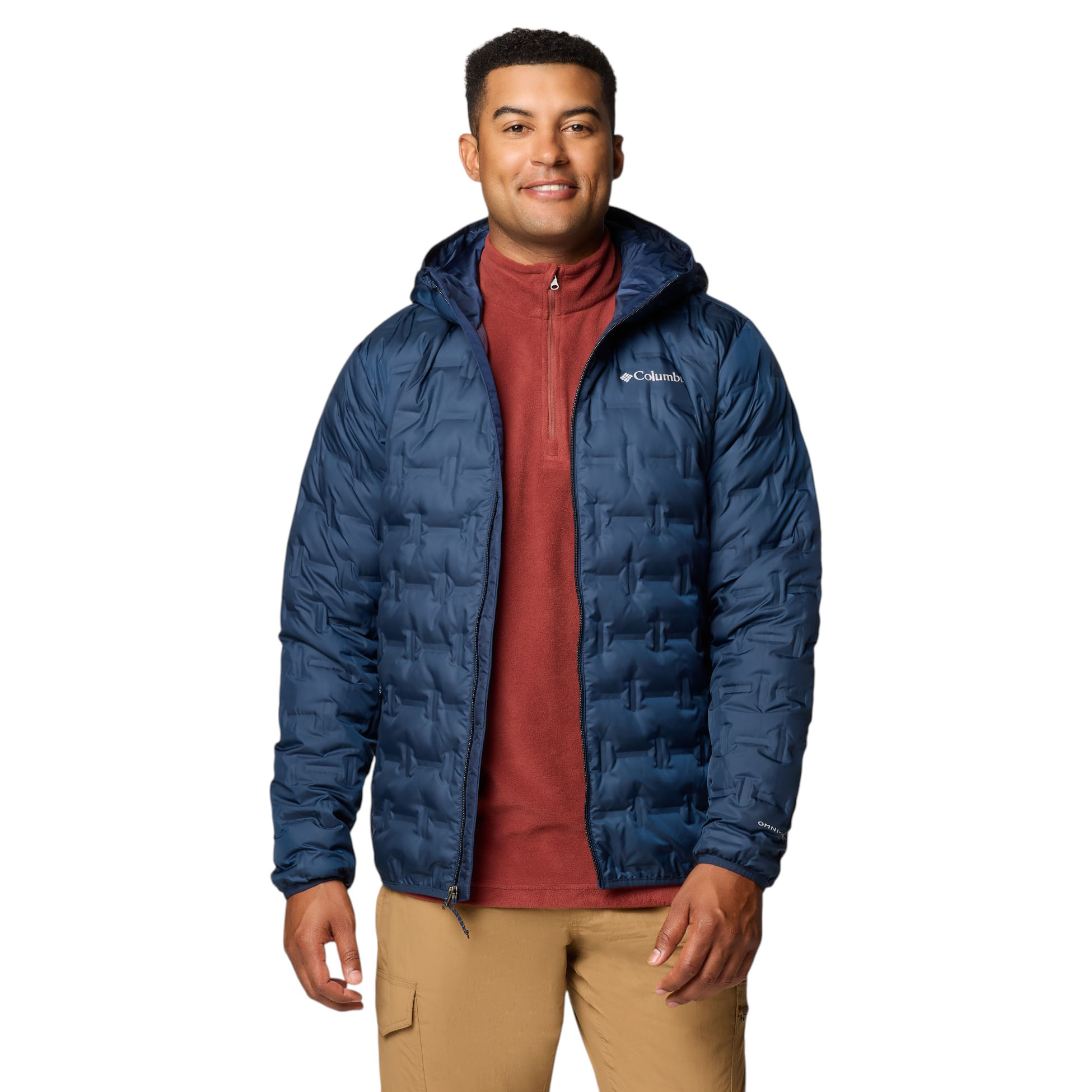 Columbia Delta Ridge II Down Hooded Jacket - Men's Collegiate Navy