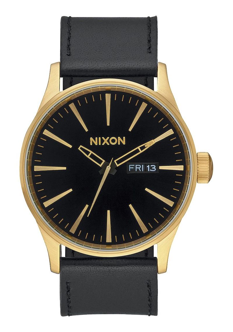 Nixon-Sentry-Leather-Watch
