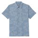 Vuori Short Sleeve Bridge Button Down Shirt - Men's Dusty Blue Plumeria