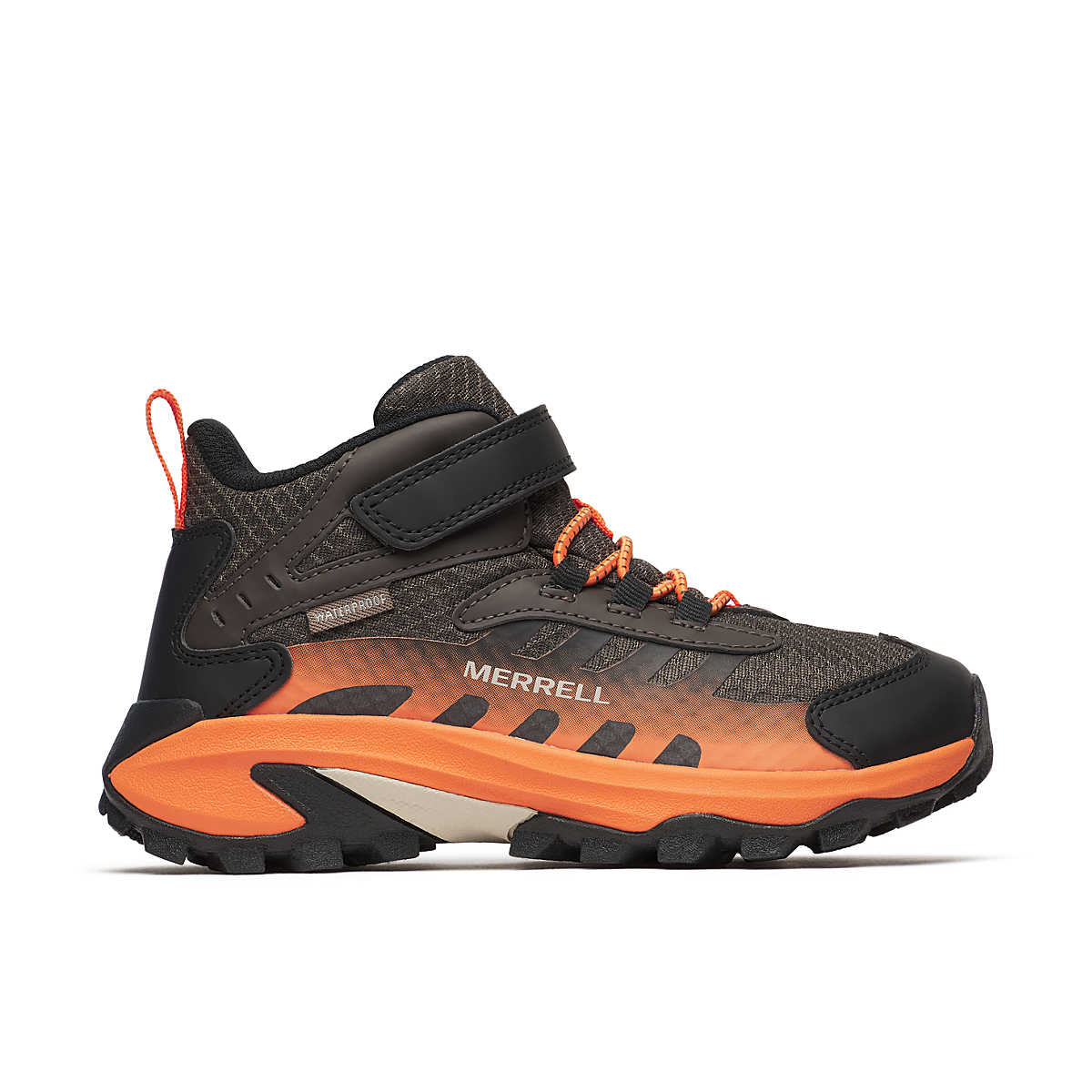 Merrell Moab Speed 2 Mid A/C Waterproof Shoe - Kids' Gunsmoke / Orange