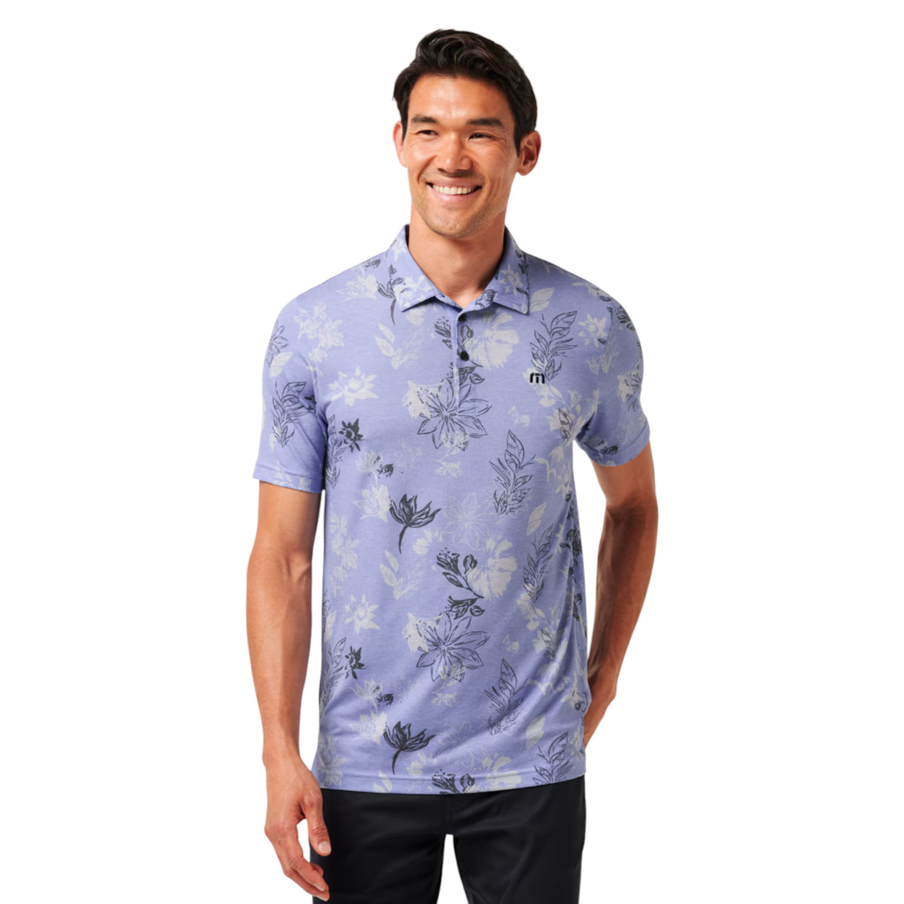 TravisMathew Featherweight Cruise Polo - Men's Heather Violet Storm