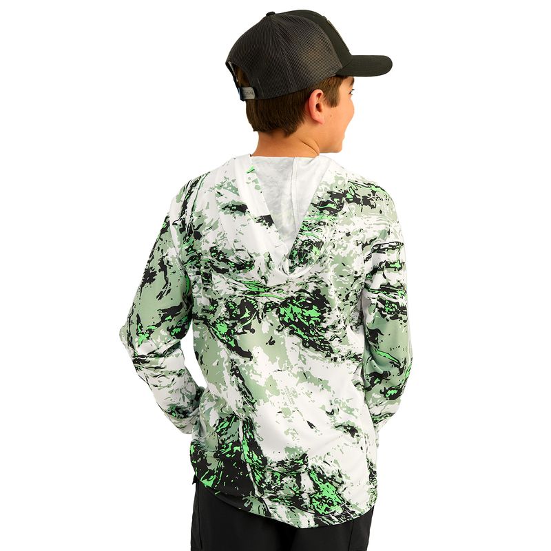 Huk Mossy Oak Printed Pursuit Hoodie - Youth Fog Green