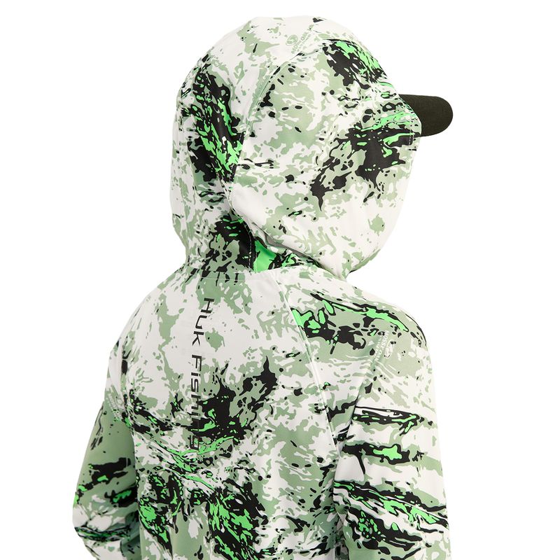 Huk Mossy Oak Printed Pursuit Hoodie - Youth Fog Green