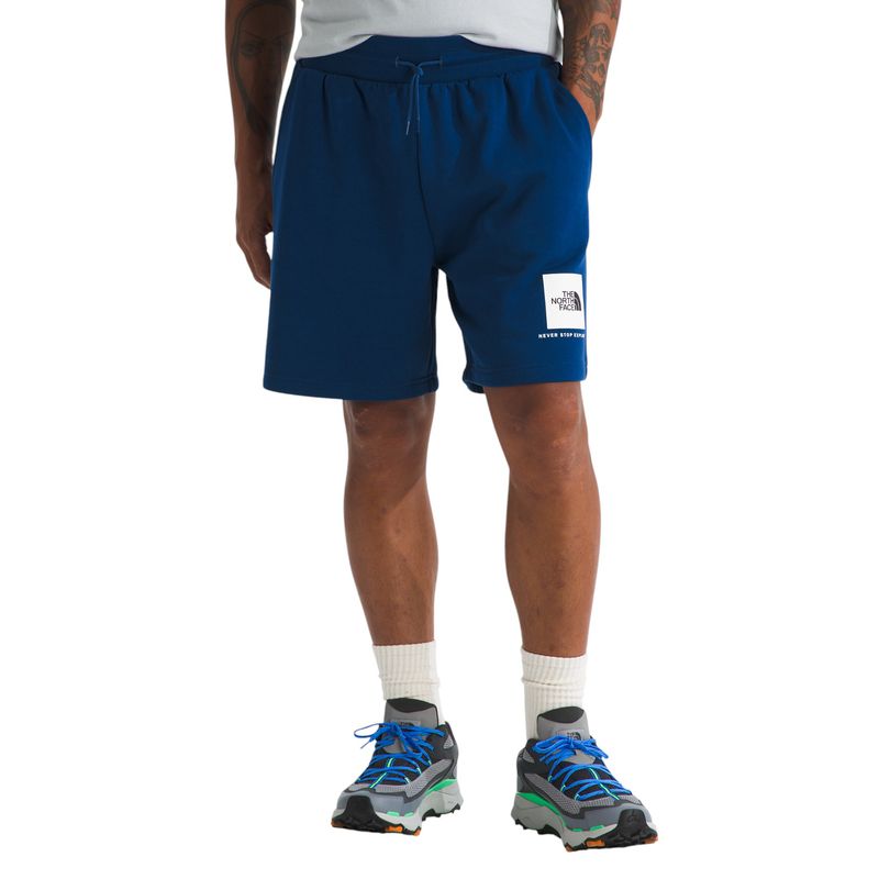 The-North-Face-Box-NSE-Regular-Shorts---Men-s-Estate-Blue---TNF-White