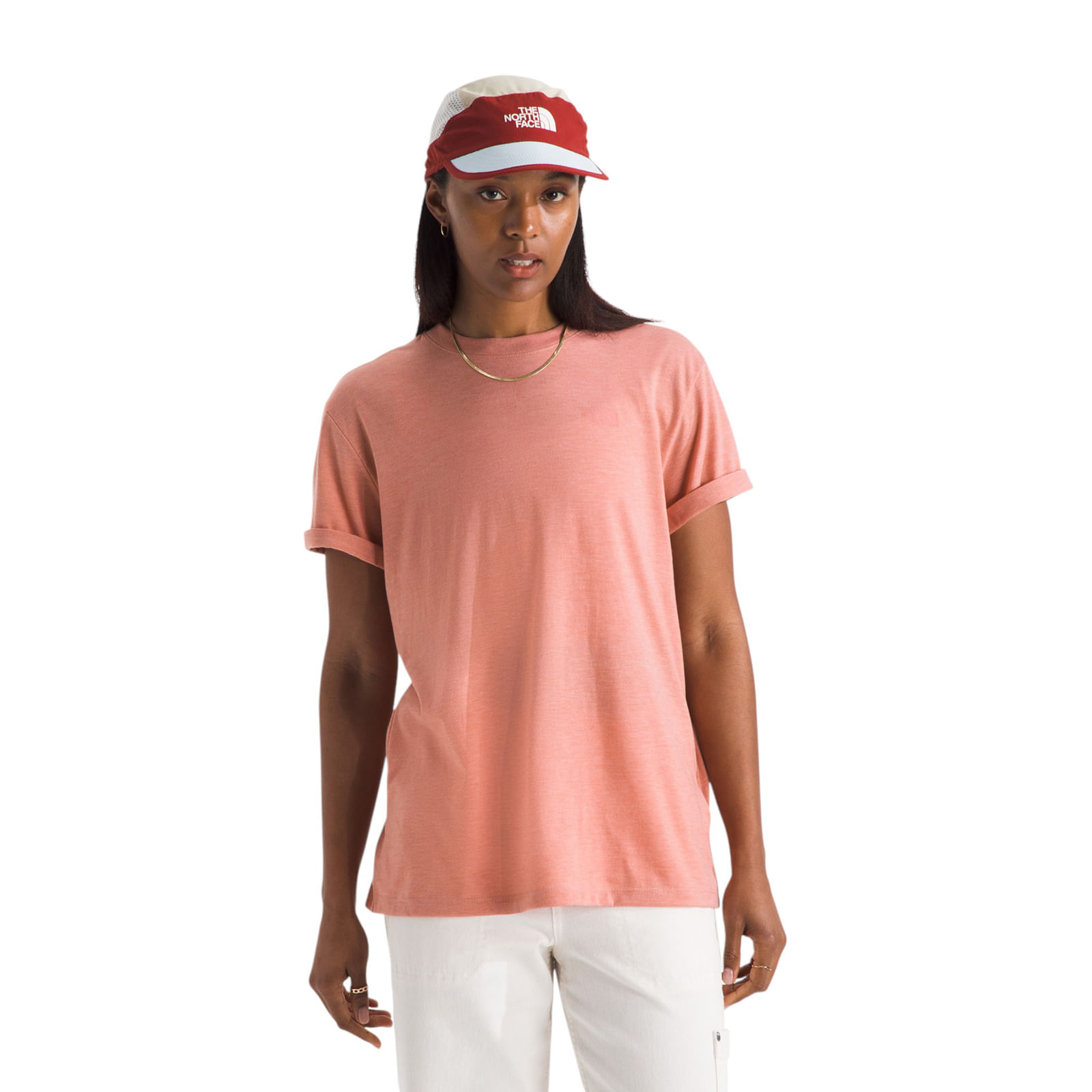 The North Face Tri-Blend Short Sleeve Shirt - Women's Rose Dawn White Heather
