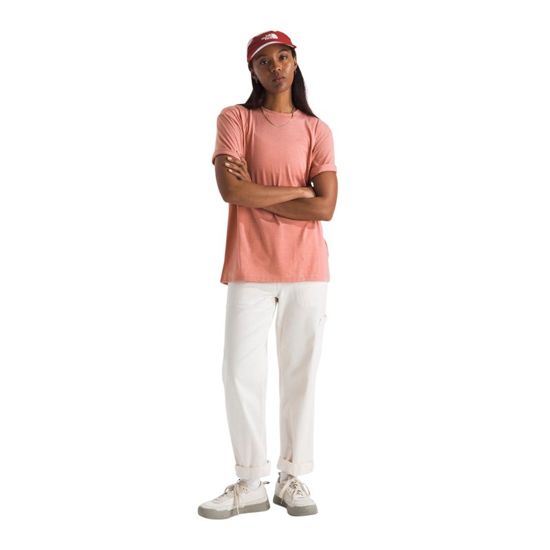 The-North-Face-Tri-Blend-Short-Sleeve-Shirt---Women-s-Rose-Dawn-White-Heather