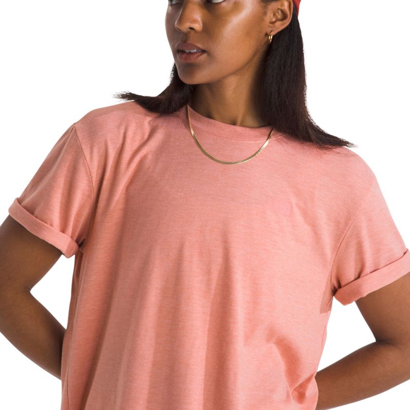 The-North-Face-Tri-Blend-Short-Sleeve-Shirt---Women-s-Rose-Dawn-White-Heather