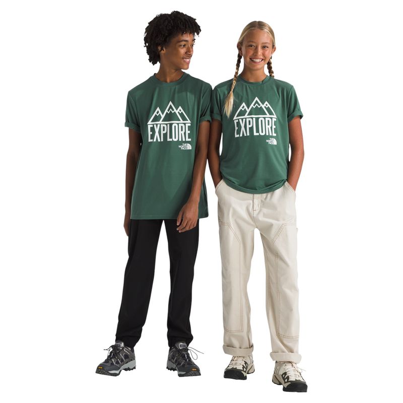 The-North-Face-Adventure-Short-Sleeve-Tee-Graphic---Youth-Duck-Green
