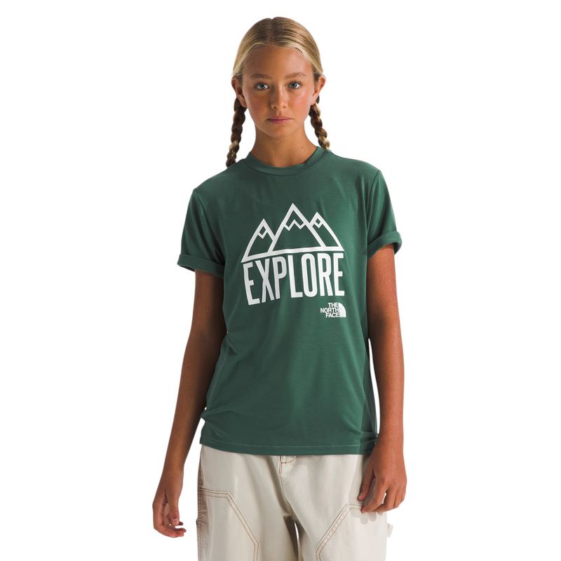 The-North-Face-Adventure-Short-Sleeve-Tee-Graphic---Youth-Duck-Green