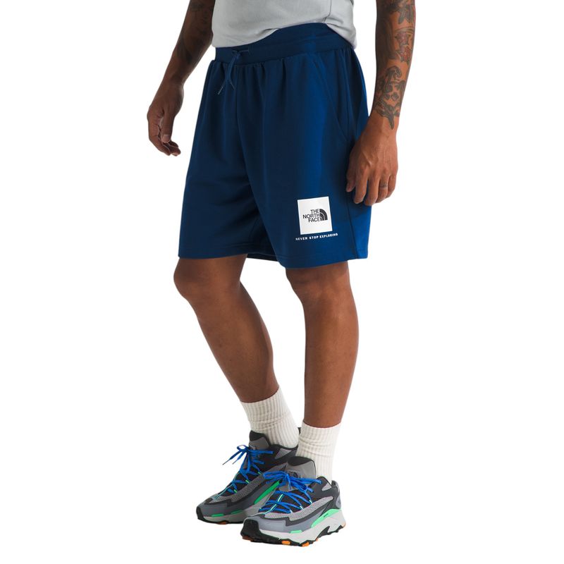 The-North-Face-Box-NSE-Regular-Shorts---Men-s-Estate-Blue---TNF-White