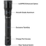LUXPRO-1600-Lumen-Pro-Series-Rechargeable-Flashlight-Tan---Black