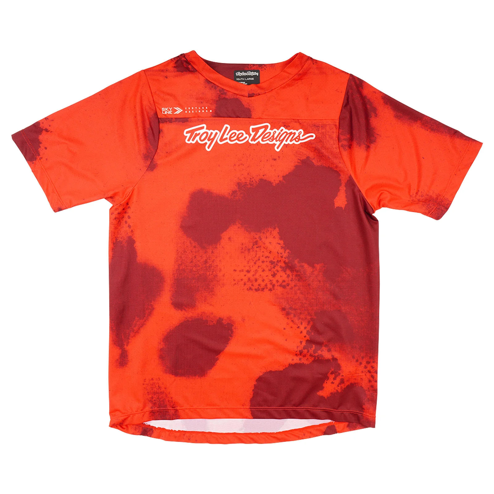 Troy Lee Designs Skyline Short Sleeve Jersey - Youth Fiery Red