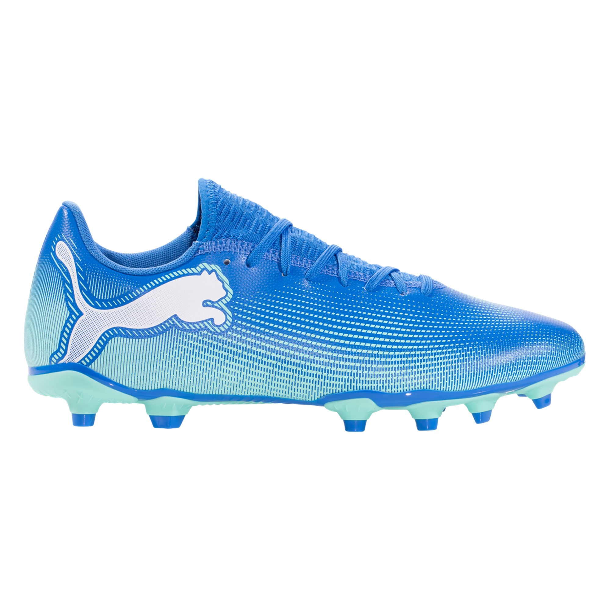 Puma Future 7 Play Firm Ground/Artificial Ground Cleat Hyperlink Blue / Mint / Puma White
