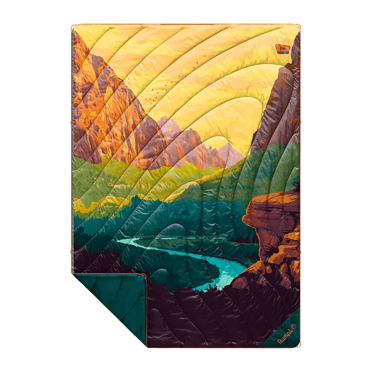 Rumpl Original Printed Puffy Blanket Zion National Park
