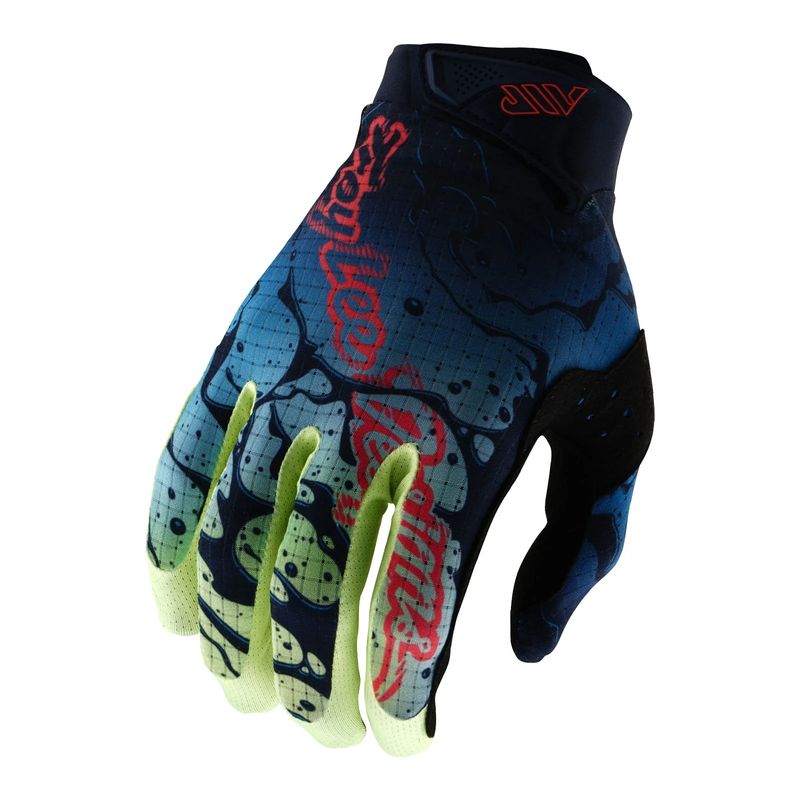 Troy Lee Designs Air Glove Drip Glo Yellow / Dark Navy