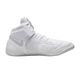 Nike Fury Wrestling Shoe - Men's White / Metallic Silver / White