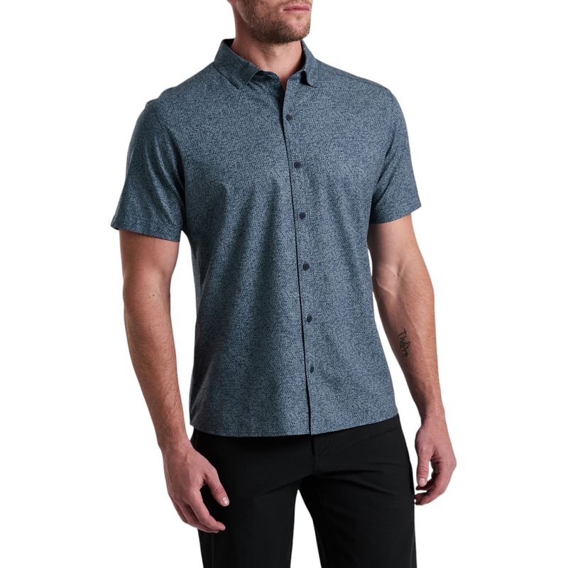 KUHL-Breeze-Short-Sleeve-Shirt---Men-s-Blue-Gravel
